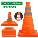 45CM Collapsible Traffic Cones Safety Road Cones Road Barriers Reflective