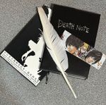 Death Note Book Cosplay Notebook/Feather Pen/Bookmark Theme Anime PU Leather