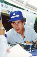 Ayrton Senna Original Photograph Nacional Cap Williams Paddock 1994 F1 Candid