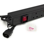 PDU UK Sockets with C14 IEC Plug Power Distribution Units Horizontal 6/8 Way 19"