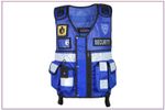 Security Vest with Extra Stickers – Durable Protection and Visibility (Blue)