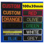 SEW ON Personalised Embroidery ID Badge Morale Patch Custom Name Tape 10x3cm