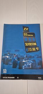 1997 British GP Programme Signed 7 F1 Drivers Coulthard Barrichello Herbert Trul