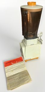 Moulinex Type 241 Food Blender Vintage 1970s Retro Orange and White Working VGC