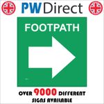 SIGN Footpath Right Arrow Scouts Trails Hike Countryside Walk Direction WM013A