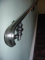Wrought Iron staircase handrail. Hand made in the UK .  ( price p/mtr )
