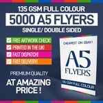 5000 A5 Flyers Leaflets Printed Full Colour on 135GSM Paper - A5 Flyer Printing