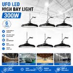 NEW 6X LED High Bay Light 300W LED Warehouse Workshop Garage Lights Industrial