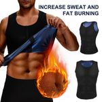 Men's Sauna Sweat Vest Body Shaper Waist Trainer Slimming Zipper Tank Workout
