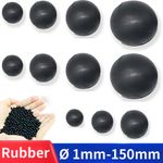 Solid Nitrile Rubber Balls Black Round Solid Rubber Ball Bouncy Ball Ø 1mm-150mm