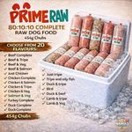 Prime Raw Dog Food Frozen 454g Rolls 80:10:10 Complete – Bulk Value