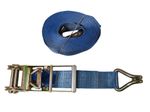 Tie Down Lashing Ratchet Strap (10T 75MM 15M Cargo Load Securing Claw Hook)