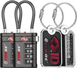 Open Alert TSA Approved Luggage Locks 4 Digit Combination TSA Travel