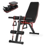 Foldable Weight Bench Adjustable Strength Training Full Body Workout Incline Gym