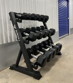 2.5-20kg Hex Dumbbell Set With 3 Tier Rack Stand - 2.5kg increments- 8 Pairs Set