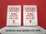 2 PACKS ORGAN SUPER STRETCH SEWING MACHINE NEEDLES 90/14 BROTHER/JANOME/SILVER