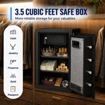 Secure Digital Steel Safe Security Electronic Home Office Money Safety Jewelry