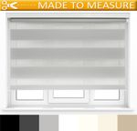 Made To Measure Day & Night Roller Blinds Zebra Effect -  Up to 180cm x 210cm