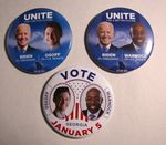 2020 Joe Biden  Raphael Warnock - Jon Ossoff U.S. Senate   2 1/4" Button Pin GA