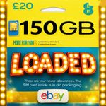 EE Data Sim card 2G 4G & 5G  Preloaded With 150GB Data LOAD PACKAGE EE PROMOTION