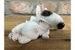 Smirking Bull Terrier Brindle Realistic Ornament Dog Lover Gifts Collectable