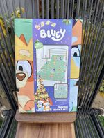 Official Bluey Christmas Junior Duvet Set | 100% Cotton Toddler Cot Bed Bedding