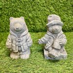 Concrete Mini Paddington Bear Ornaments Outdoor Garden Sculpture Variations