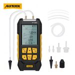 AUTOOL Digital Manometer Gas Pressure Meter Dual-Port Differential HVAC Tester