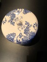 Crown Devon Vintage Floral,  Blue and White Large Cheese Keeper with Dome. 