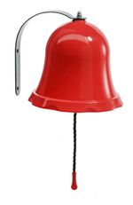 BRIGHT RED BELL WITH FITTINGS FOR GARDEN PLAYTOWER/TREE HOUSE-BNIB-FREEPOST