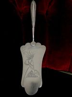 Rare Russian Cake Server Solid 84 Silver Art Nouveau Floral Design Ex Con 60 Gr