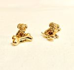 Vintage 1960s Coro Disney 101 Dalmatians Cufflinks Gold Tone