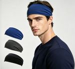 Men Unisex Sports Headband Yoga Gym Sweatband Hair Bands Head Prevent Sweat Band