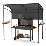 Soft Top Barbecue Picnic Tent Shelter 239 x 108 cm-Grey