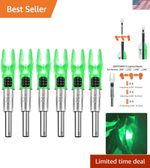X Lighted Nocks for Arrows .204”/.233”/.244”/.246” with ON/Off Switch with H,...