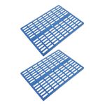 Reusable Plastic Bunny Cage Mat Blue ABS Small Animal Foot Resting Pads
