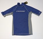 CRESSI Mens UV UPF 50+ Rashguard Rash Vest Short Sleeve Top Small S 2 Dark Blue