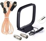 FM Antenna 75 Ohm Indoor & AM Loop For Yamaha Marantz JVC FM Radio Music System