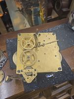 Antique Foreign Clock Mechanism In Good Working Order With Westminster Chime