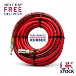 Flexi Tough Air Hose 8mm x 15m Rubber BSP 1/4" Pressure 20 Bar Compressor NEW UK