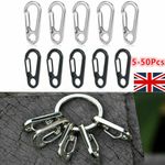 1-50X Paracord Carabiner Snap Spring  Clip Hook Keyring EDC Survival Tool UK