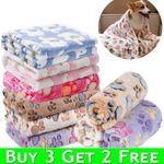 Large Pet Dog Cat Puppy Kitten Blanket Soft Warm Fleece Bed Mat Cushion Washable
