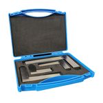 Engineers Square Set 4pc - 2, 3, 4 & 6 Inch Try Squares - Robust Plastic Case