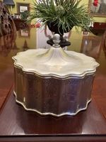Vintage Pierre Deux France Pewter Trinket Box /Tea Caddy 4 1/2” Tall