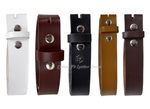Men Genuine Real Cow Hide Leather Stud Snap Clip On Belt Strap 38 mm