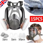 FULL FACE MASK RESPIRATOR FACEPIECE FOR PAINTING WELDING SANDING ASBESTOS MOLD