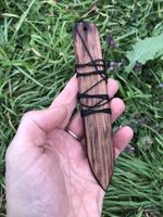 Small Pine Wood Bullroarer: Ancient Sound Tool, Spiritual Instrument
