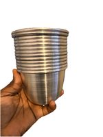 12 Pieces Moi Moi Moin Moin Okpa Reusable Aluminium Pot Cup Bowl Set with Lids .