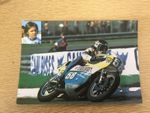 RARE 1974 Gauloises 250cc GP Motorcycle Racing Postcard of Patrick Pons Yamaha