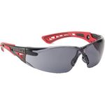 Bolle Rush+ RUSHPPSF Smoke Safety Glasses- Anti Scratch & Anti Fog Platinum Lens